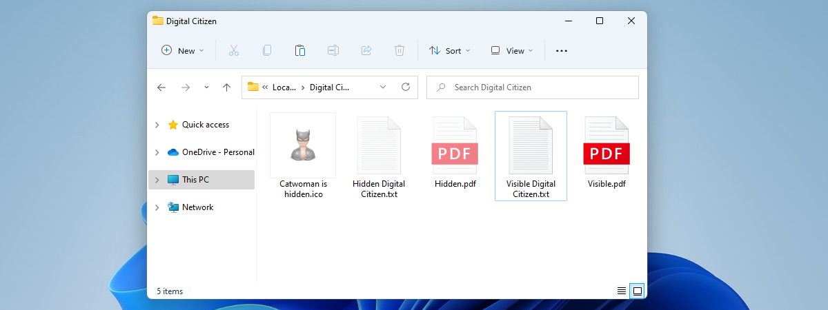 How to hide files and folders in Windows