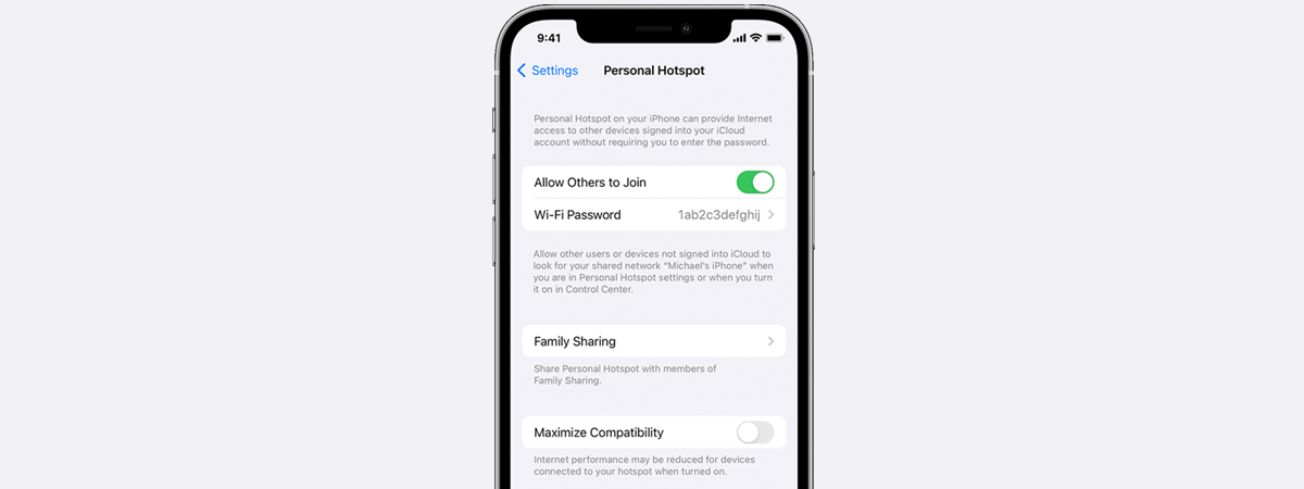 How to use the hotspot on an iPhone