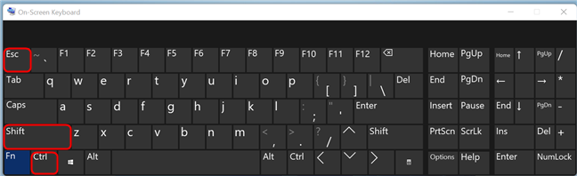 Press the Ctrl + Shift + Esc keys on your keyboard