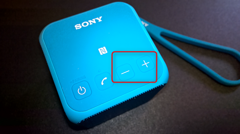 The volume buttons on Sony SRS-X11