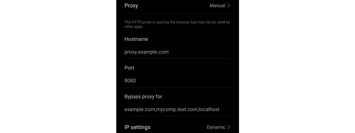 How to set an Android proxy server for Wi-Fi networks