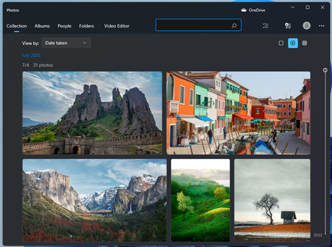 Photos showing cloud-only content from OneDrive