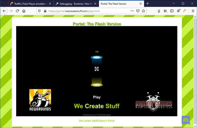 Firefox enabled Flash using Ruffle
