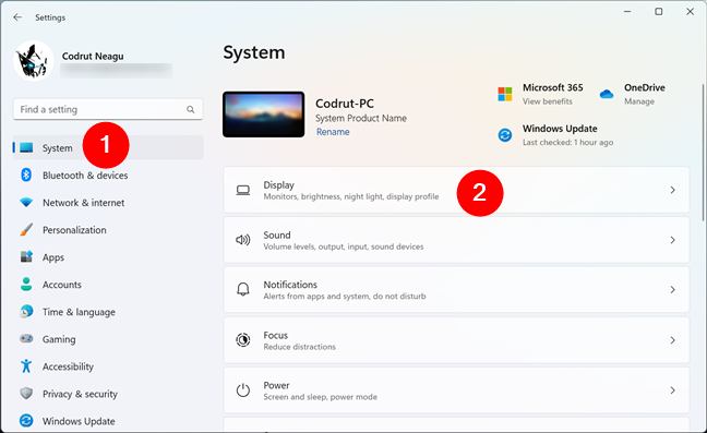 Head to Windows 11's Display settings