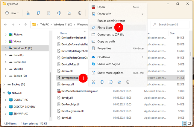 How to pin Device Manager to Windows 11's Start Menu