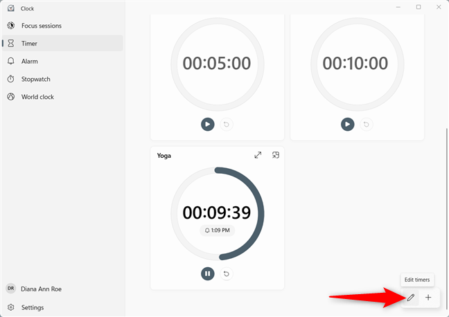 Edit timers in Windows 10 or Windows 11