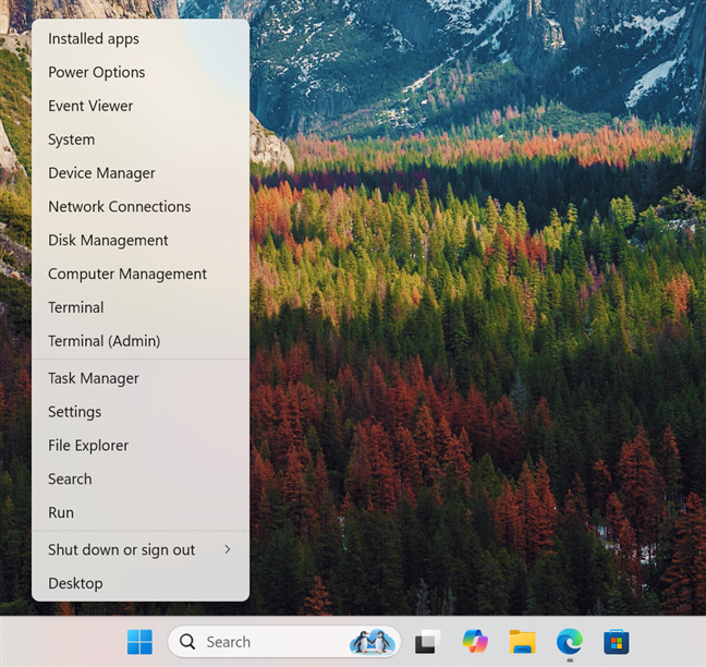 The WinX menu replaced Command Prompt shortcuts with Terminal shortcuts