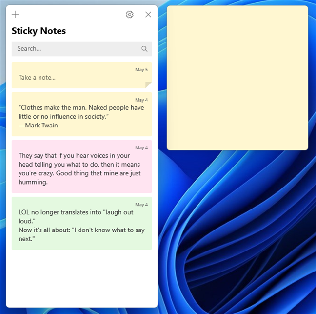 Your Sticky Notes were synced on Windows 11