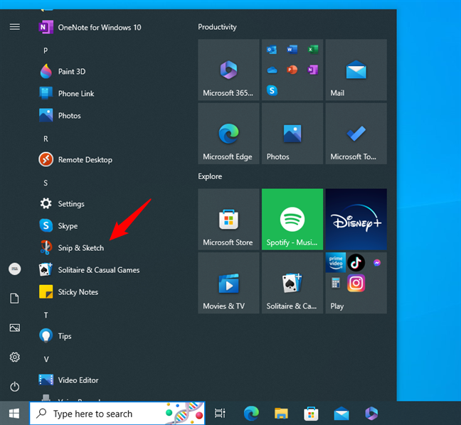 Microsoft's Sticky Notes shortcut in Windows 10's Start Menu