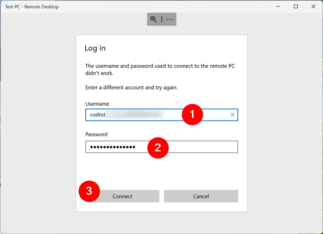 Connecting to a remote desktop computer