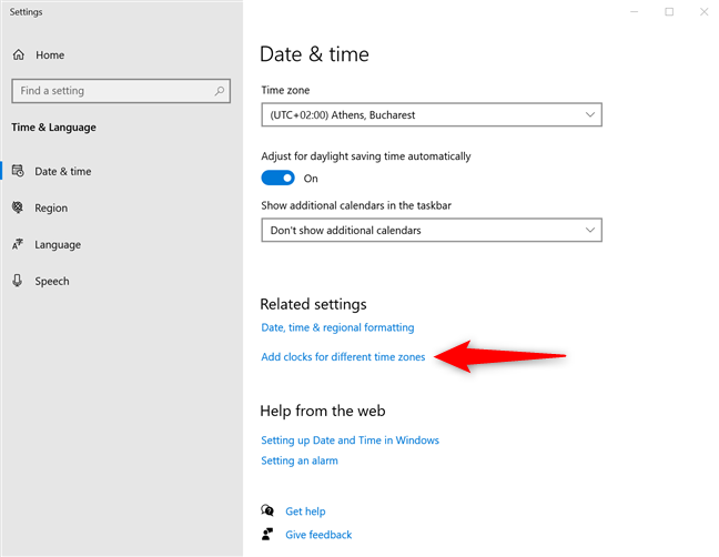 Access Add clocks for different time zones