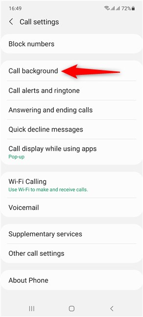 Access Call background