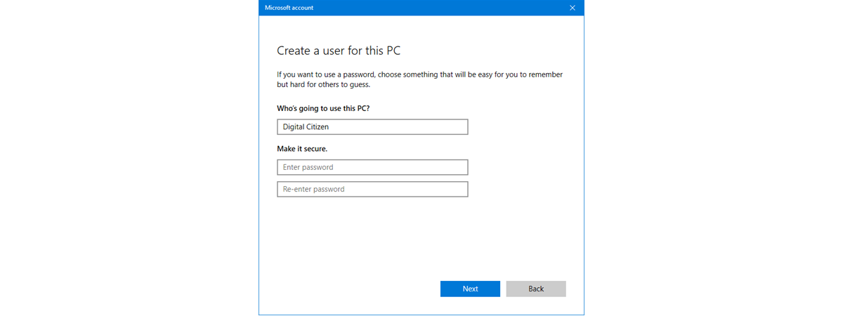 How to switch to a Windows 10 local account from a Microsoft one