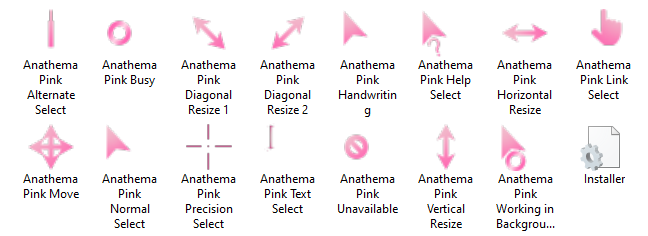 Anathema Pink Cursor pack