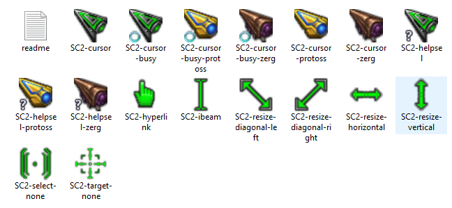 StartCraft 2 cursor pack