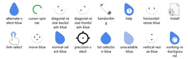 Android Material Cursors (Blue)