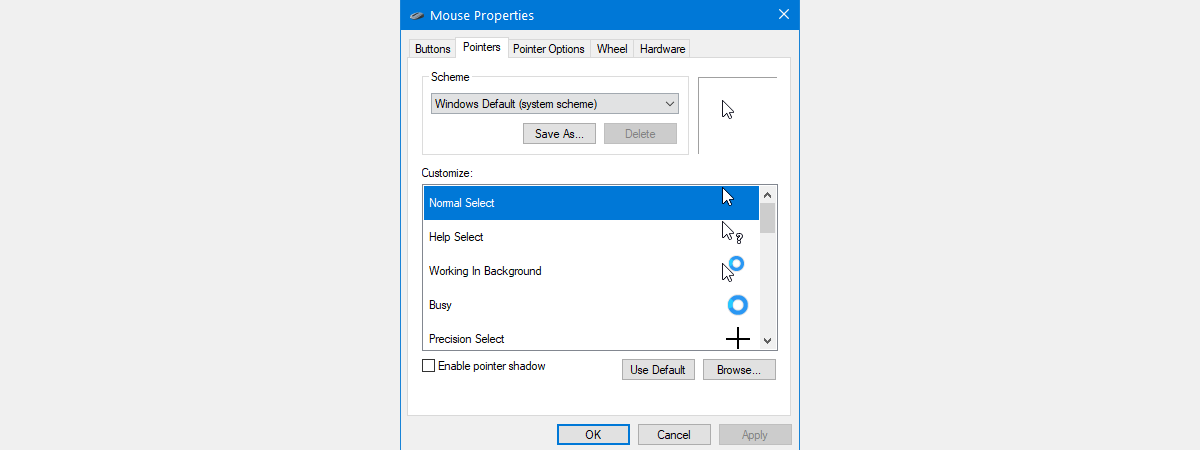 mouse cursor download windows 10