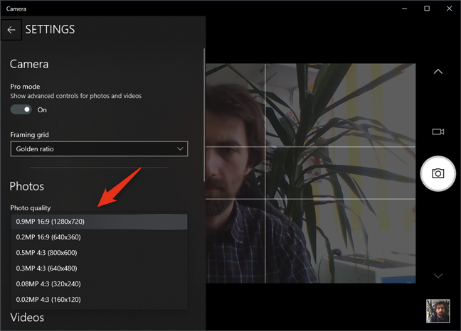 test web camera windows 10