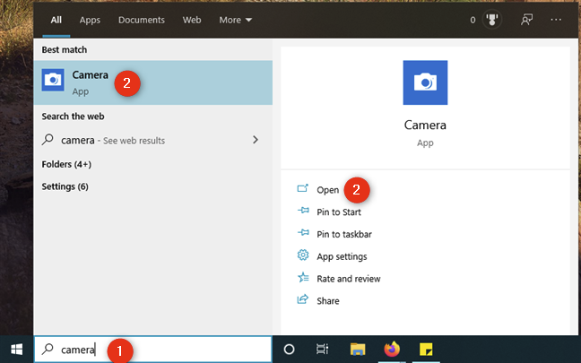 test camera in windows 10