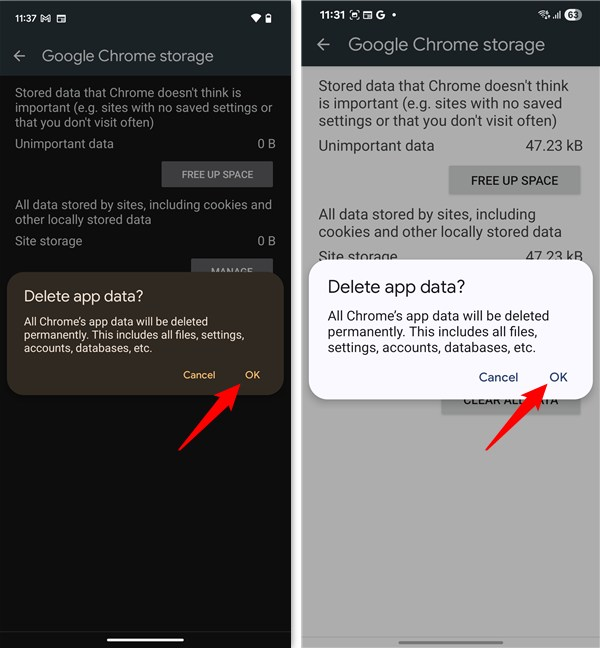 Confirm Chromeâs reset process