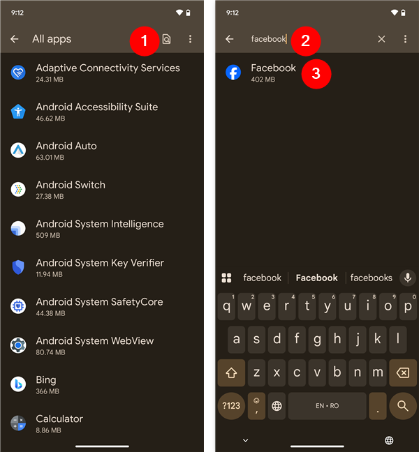 You can also search for the app to reset