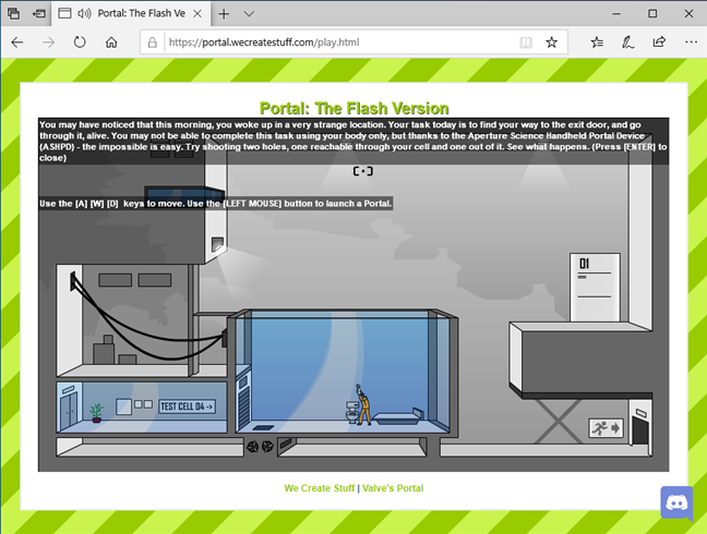 A website with Flash content running in Windows 10â€™s old Microsoft Edge browser