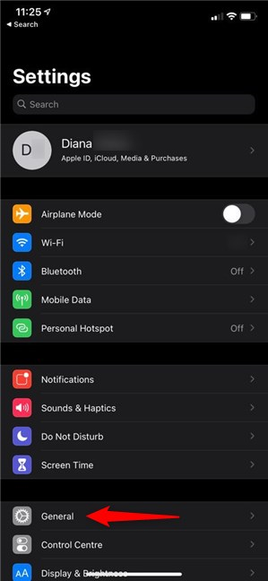 Access General Settings to find out what iPhone you have