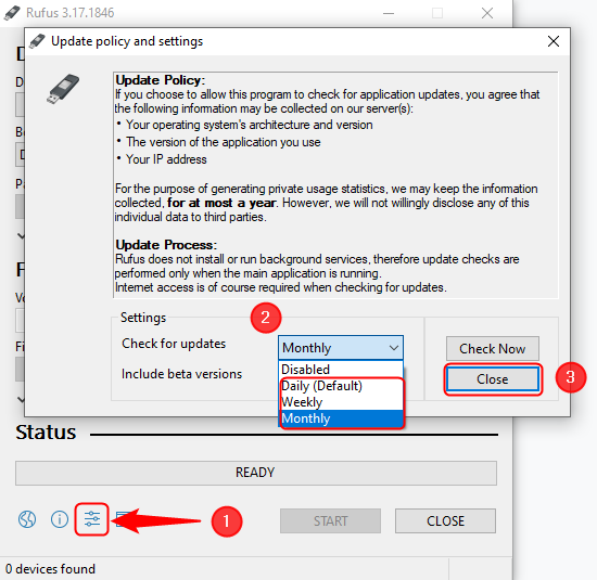 Make sure you enable application updates in order for the next steps to work