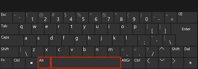 Press Alt and Spacebar simultaneously on your keyboard
