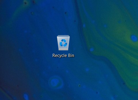 The Recycle Bin icon when the folder is empty