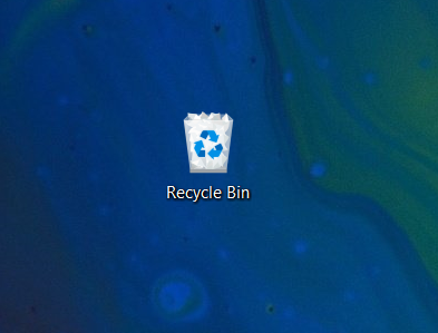 The Recycle Bin icon shows that the folder stores deleted items