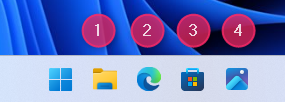 Opening apps pinned to the taskbar in Windows 11