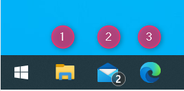 Opening apps pinned to the taskbar in Windows 10