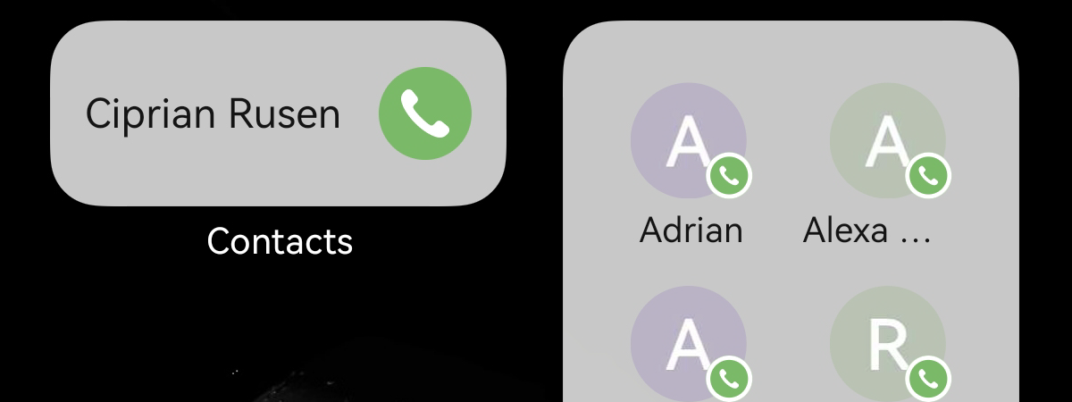 How to add a direct dial widget on Android
