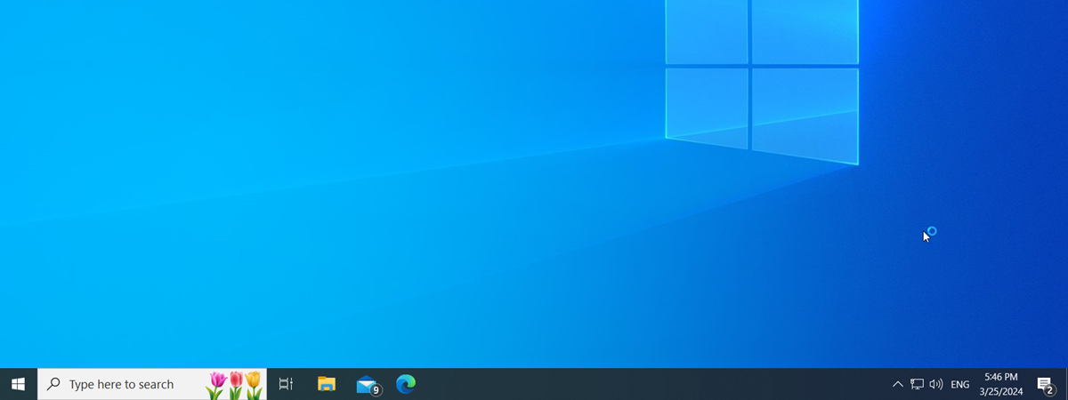 How to show the desktop on a Windows 10 computer
