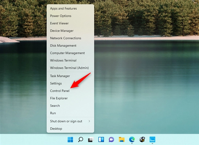Adding a Control Panel shortcut in the WinX menu from Windows 11