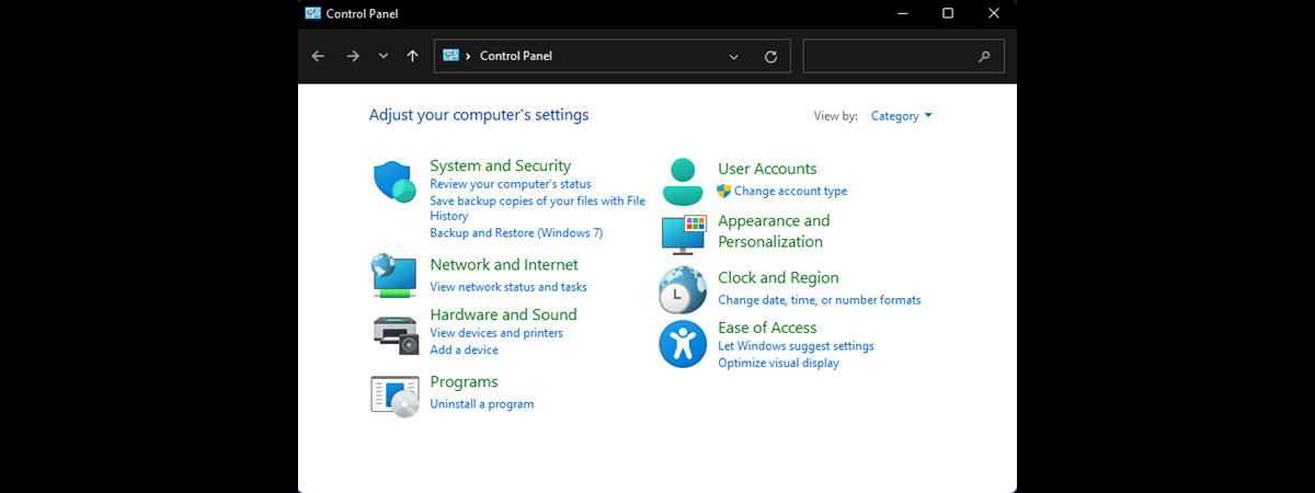17 ways to open Control Panel in Windows 11 and Windows 10