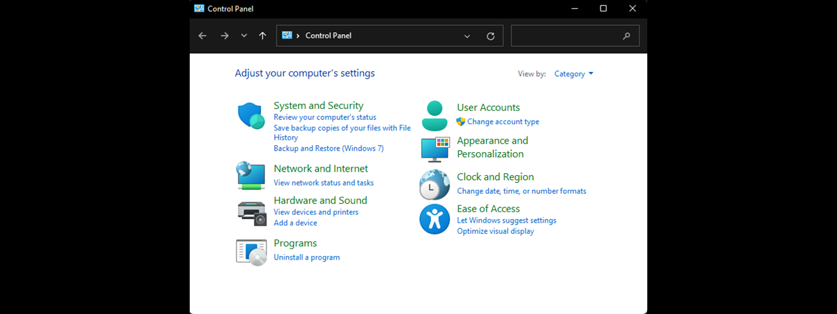 Control Panel