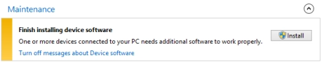 The Action Center in Windows 8