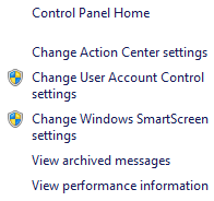 Action Center, Windows 8, Messages, Settings, Checks, Windows 8.1