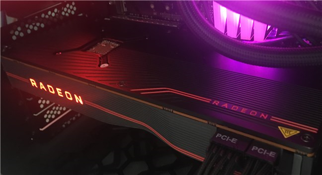 The AMD Radeon RX 5700 XT is a large video card