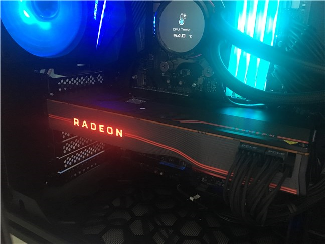 The AMD Radeon RX 5700 XT running