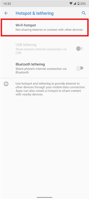 Access Wi-Fi hotspot