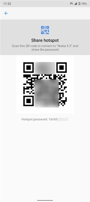Scan the QR code or use the Hotspot password