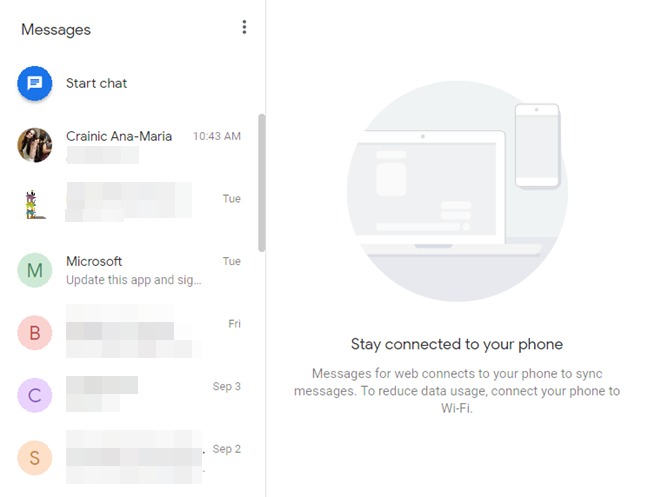 android messages web android messages web
