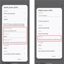 How to set an Android proxy server for Wi-Fi networks
