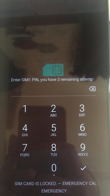 You get three attempts to enter the correct PIN