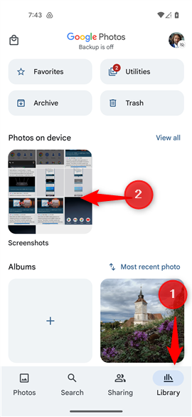 View your screenshots in Google Photos