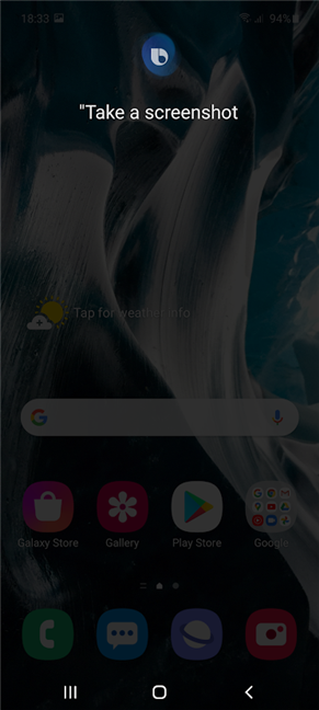 Bixby ile ekran görüntüsü almak için sesli komutları kullanın