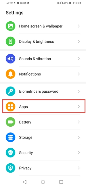 In Android Settings, tap on Apps or Apps &amp; notifications